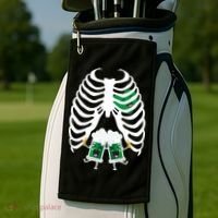 Pregnant Beer Skeleton Irish Baby Golf Towel thumb 2