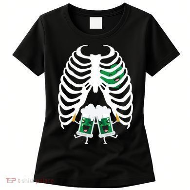Pregnant Beer Skeleton Irish Baby Women's T-Shirt