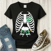 Pregnant Beer Skeleton Irish Baby Women's T-Shirt thumb 3