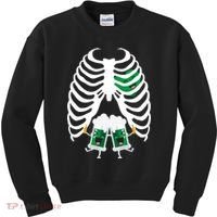 Pregnant Beer Skeleton Irish Baby Kids Sweatshirt thumb 0