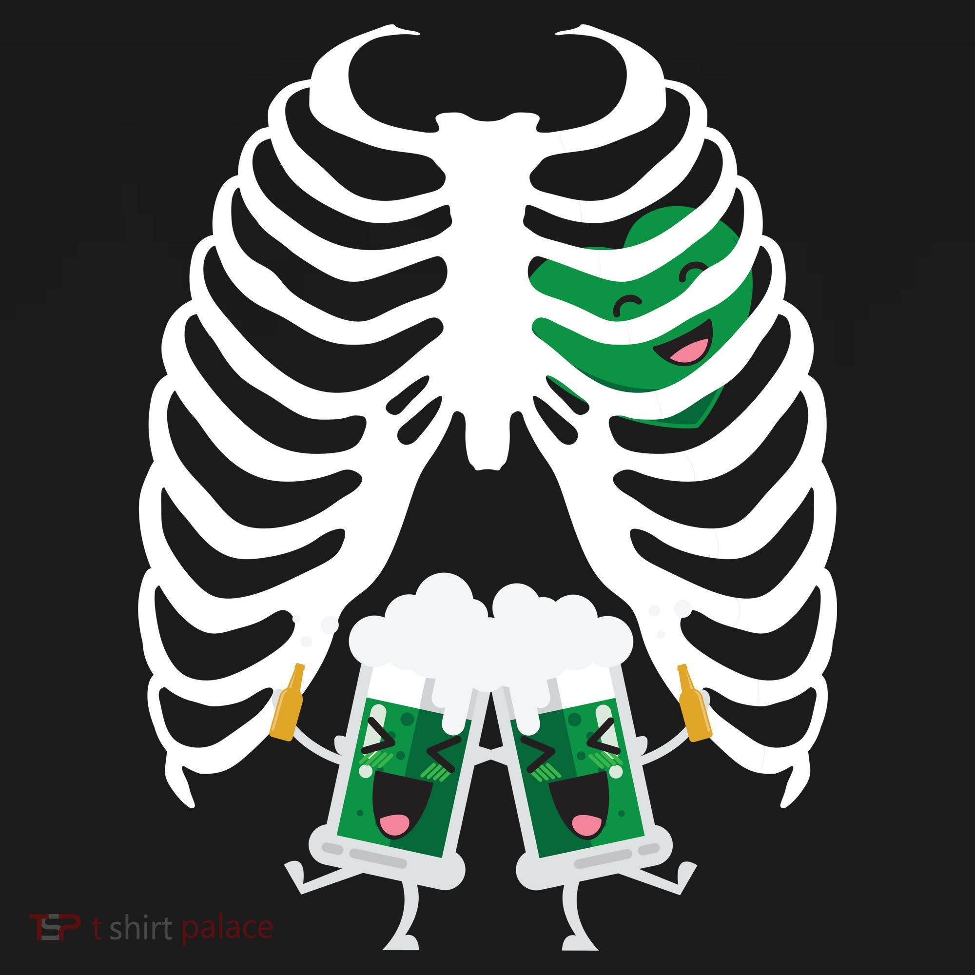 Pregnant Beer Skeleton Irish Baby Kids Sweatshirt