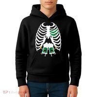Pregnant Beer Skeleton Irish Baby Kids Hoodie thumb 4