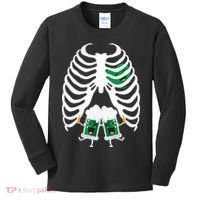 Pregnant Beer Skeleton Irish Baby Kids Long Sleeve Shirt thumb 0