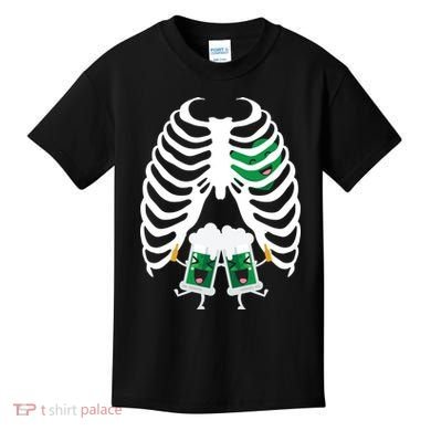 Pregnant Beer Skeleton Irish Baby Kids T-Shirt