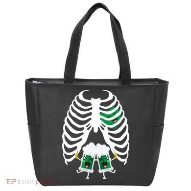 Pregnant Beer Skeleton Irish Baby Tote Bag