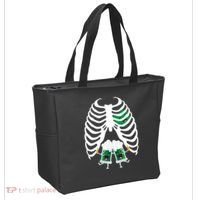 Pregnant Beer Skeleton Irish Baby Tote Bag thumb 2