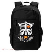 Pregnant Halloween Skeleton Baby Twins Witch Pumpkin Costume Backpack thumb 0