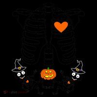 Pregnant Halloween Skeleton Baby Twins Witch Pumpkin Costume Coffee Mug thumb 5