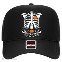 Pregnant Halloween Skeleton Baby Twins Witch Pumpkin Costume Hat thumb 0