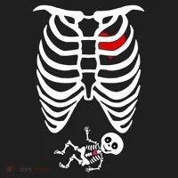 Pregnant Skeleton Women's Sweatshirt thumb 2