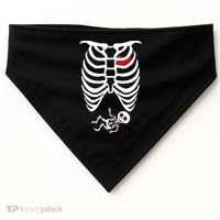 Pregnant Skeleton USA-Made Doggie Bandana thumb 0