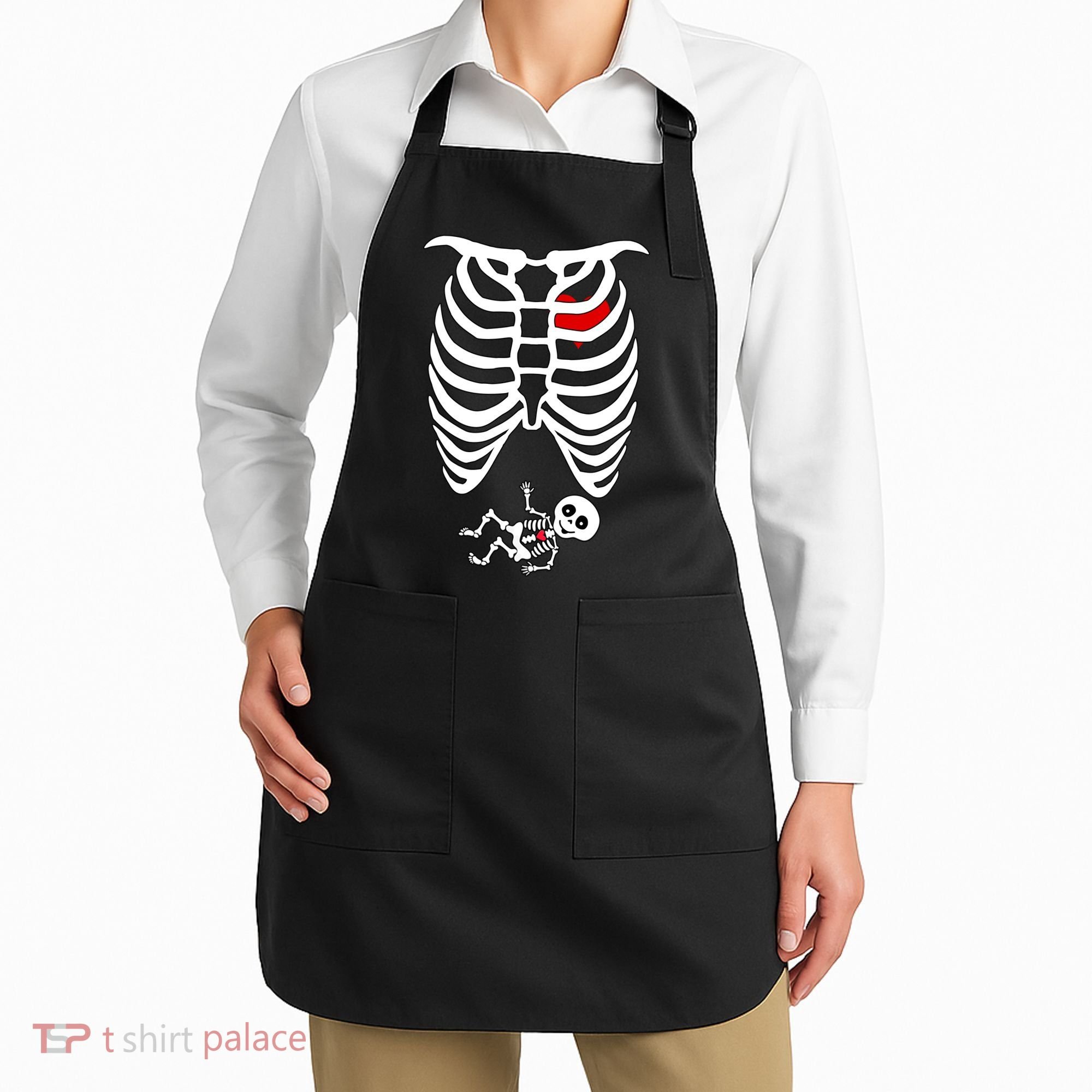 Pregnant Skeleton Apron