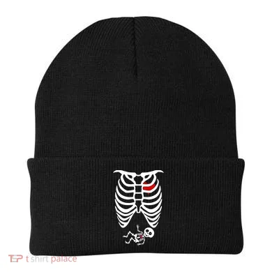 Pregnant Skeleton Beanie