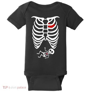 Pregnant Skeleton Baby Bodysuit