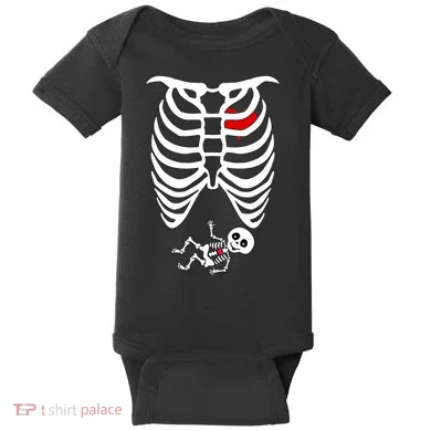 Pregnant Skeleton Baby Bodysuit