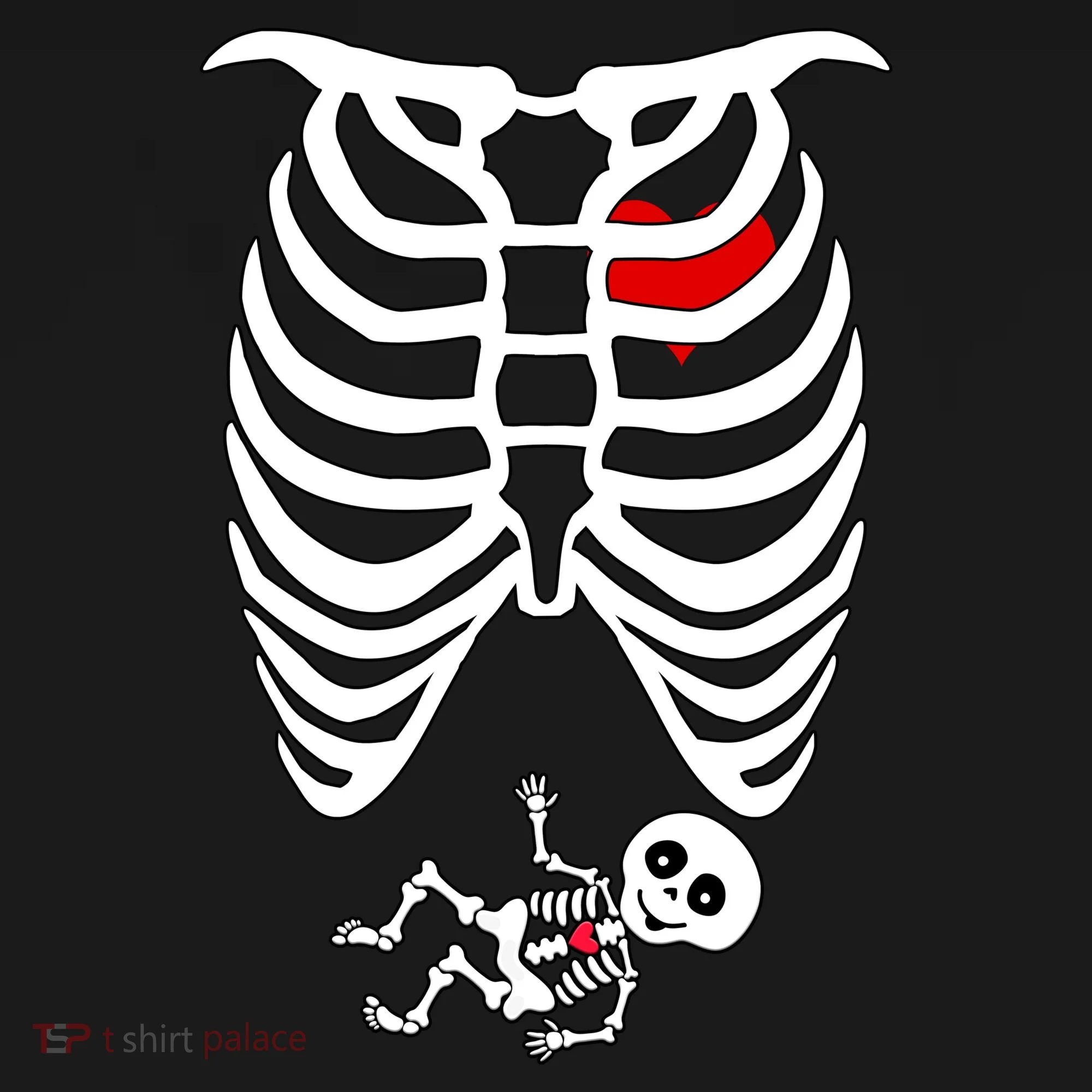 Pregnant Skeleton Baby Bodysuit