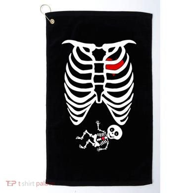 Pregnant Skeleton Golf Towel