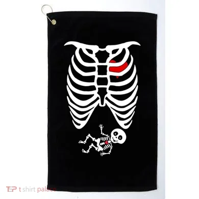 Pregnant Skeleton Golf Towel