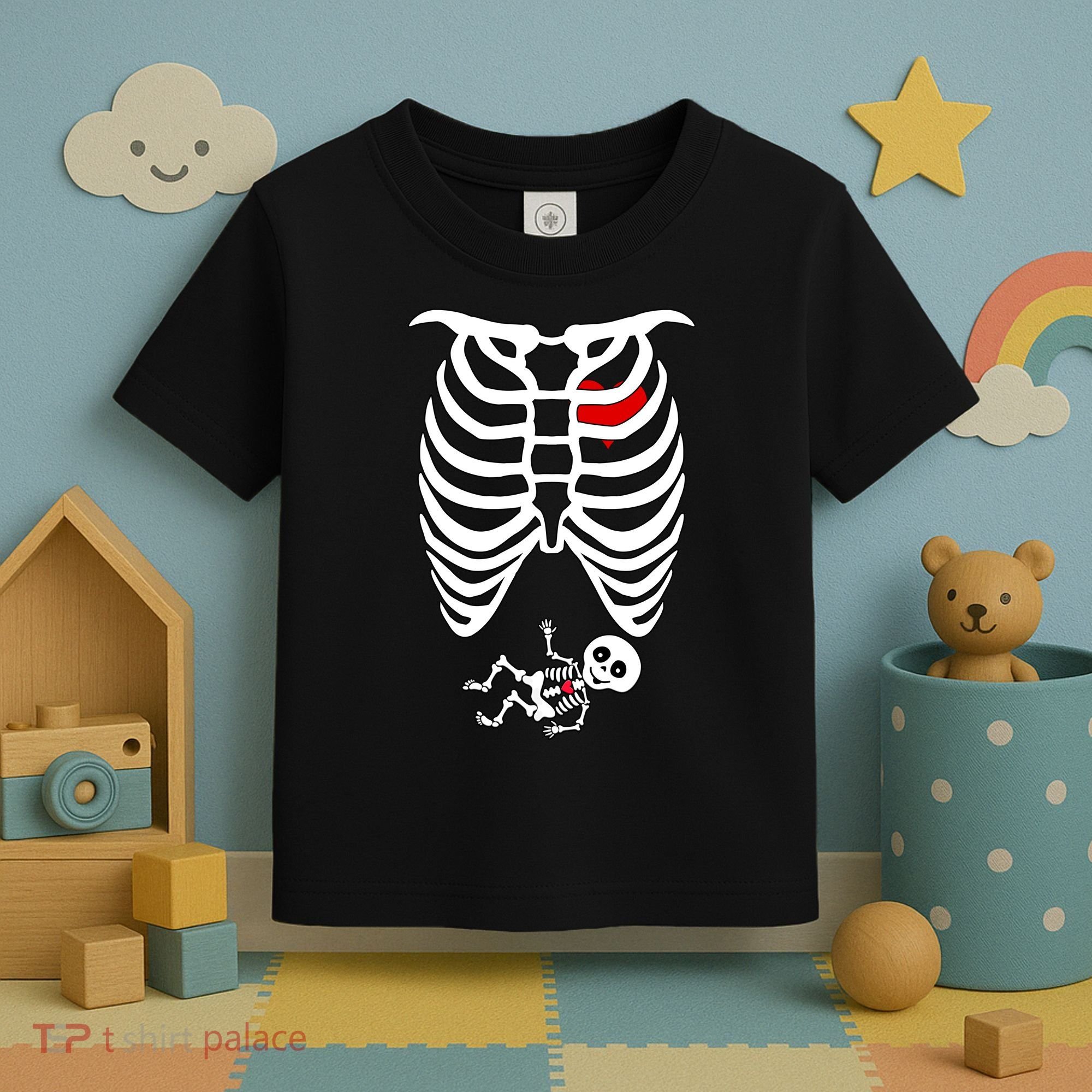 Pregnant Skeleton Toddler T-Shirt