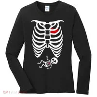 Pregnant Skeleton Women's Long Sleeve Shirt thumb 0