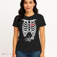 Pregnant Skeleton Women's T-Shirt thumb 4