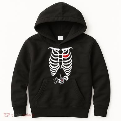 Pregnant Skeleton Kids Hoodie
