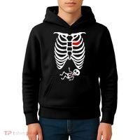 Pregnant Skeleton Kids Hoodie thumb 4