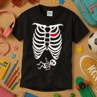 Pregnant Skeleton Kids T-Shirt thumb 3