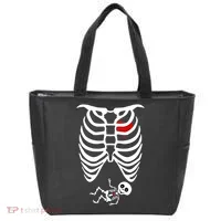Pregnant Skeleton Tote Bag thumb 0