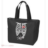 Pregnant Skeleton Tote Bag thumb 3