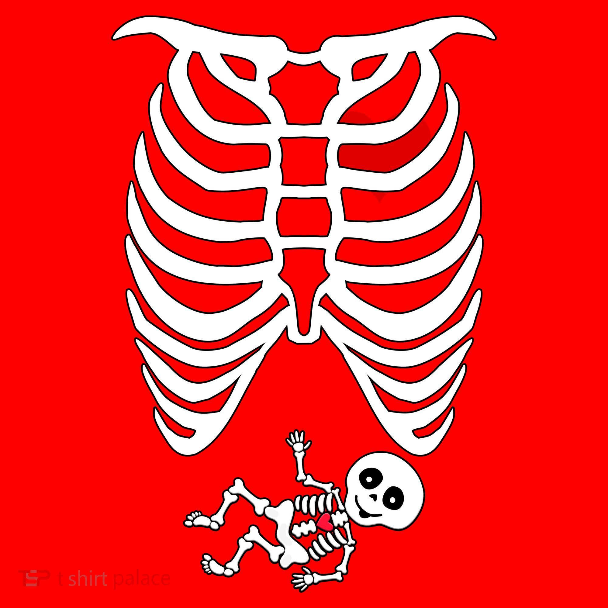 Pregnant Skeleton Santa Hat
