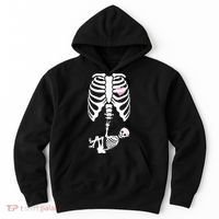 Pregnant Skeleton Baby Girl Halloween Costume Hoodie thumb 0