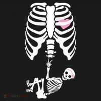 Pregnant Skeleton Baby Girl Halloween Costume Visor thumb 3