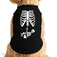 Pregnant Skeleton Baby Middle Finger Costume Doggie Tank thumb 0