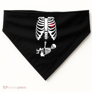 Pregnant Skeleton Baby Middle Finger Costume USA-Made Doggie Bandana