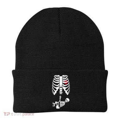 Pregnant Skeleton Baby Middle Finger Costume Beanie