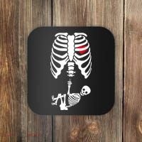 Pregnant Skeleton Baby Middle Finger Costume Coaster thumb 0