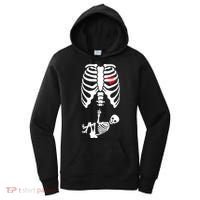 Pregnant Skeleton Baby Middle Finger Costume Women's Hoodie thumb 0