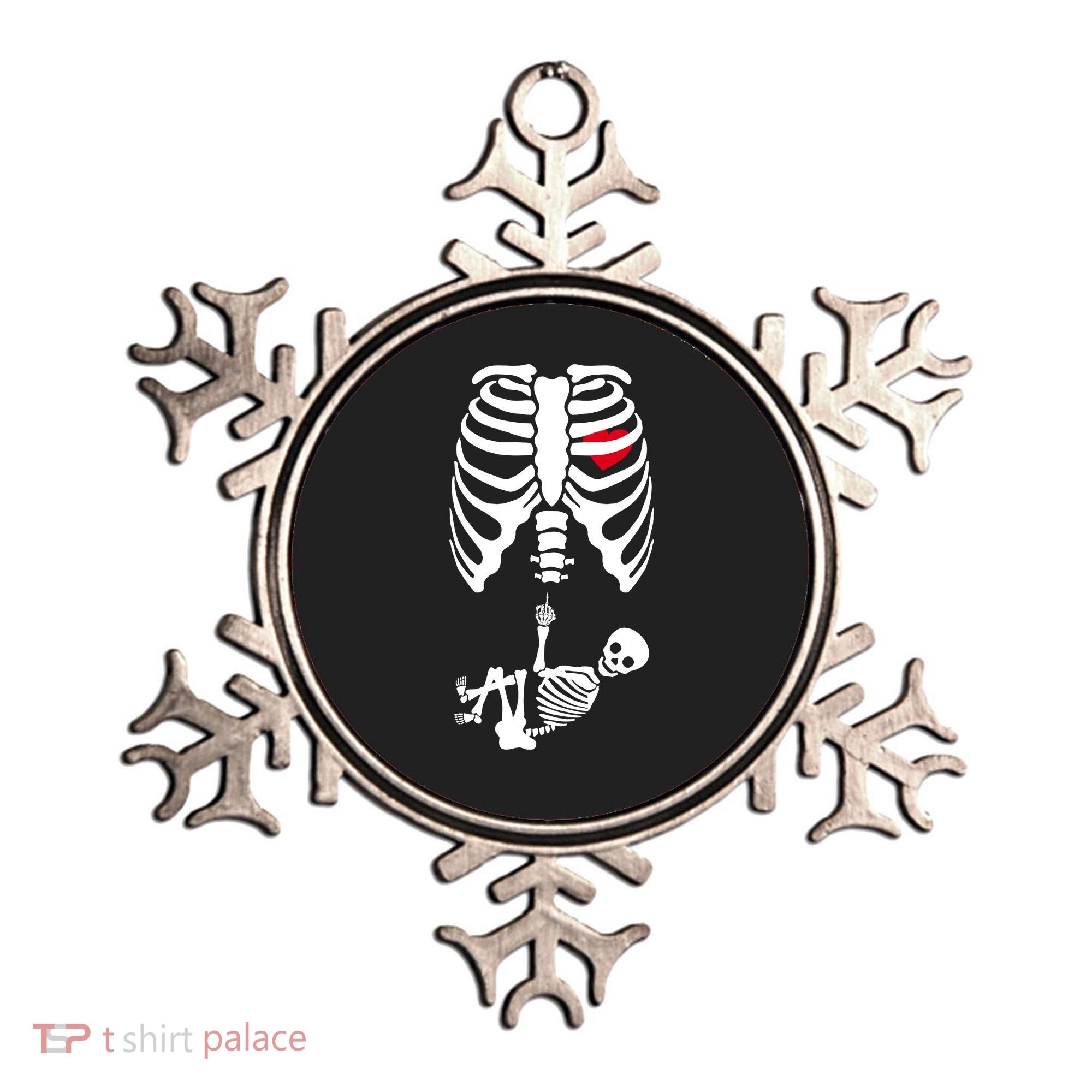 Pregnant Skeleton Baby Middle Finger Costume Ornament