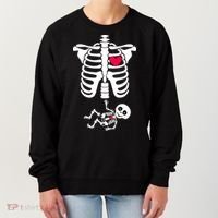 Pregnant Skeleton Ribcage with Baby Costume Women's Sweatshirt thumb 0