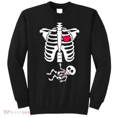 Pregnant Skeleton Ribcage with Baby Costume Sweatshirt