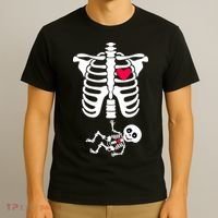 Pregnant Skeleton Ribcage with Baby Costume T-Shirt thumb 3