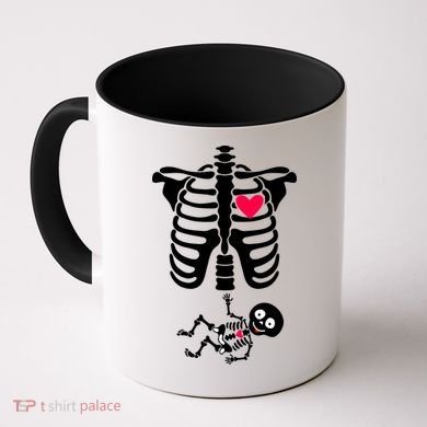 Pregnant Skeleton Ribcage with Baby Costume Coffee Mug