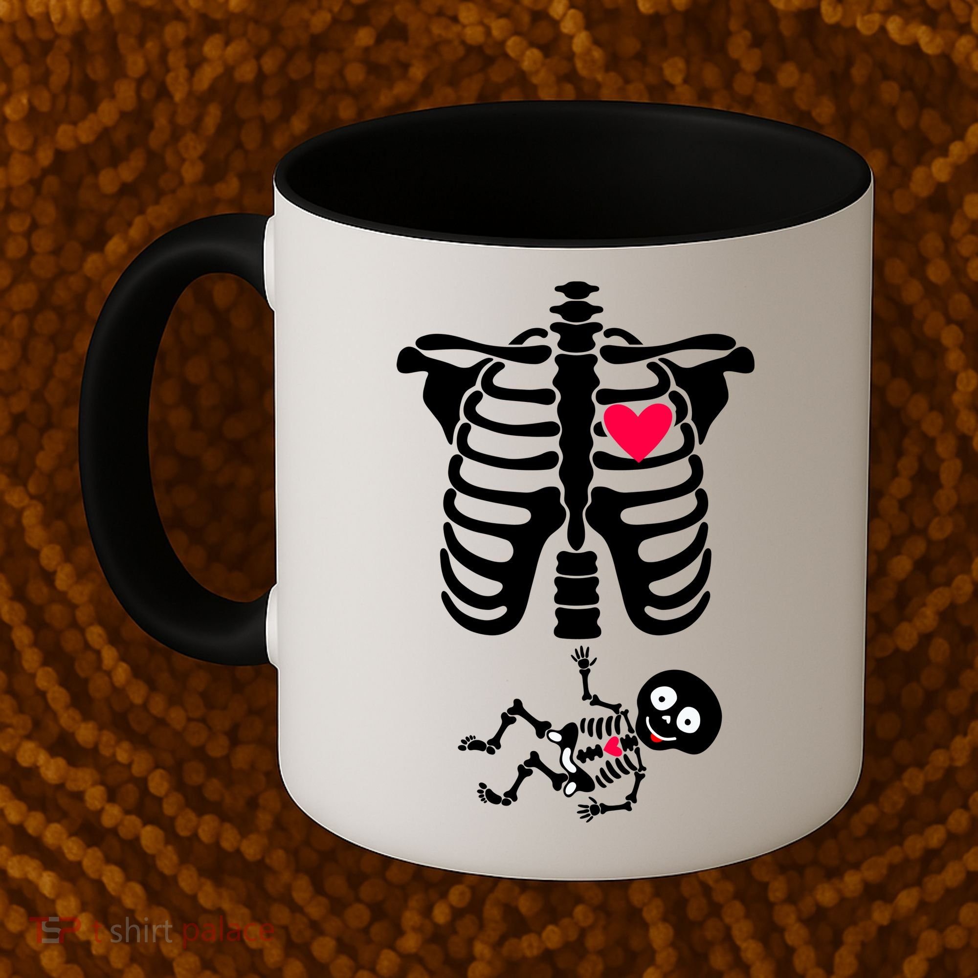 Pregnant Skeleton Ribcage with Baby Costume Coffee Mug