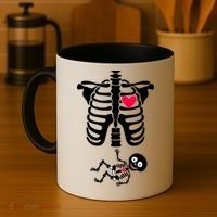 Pregnant Skeleton Ribcage with Baby Costume Coffee Mug thumb 4