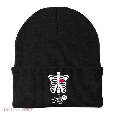 Pregnant Skeleton Ribcage with Baby Costume Beanie