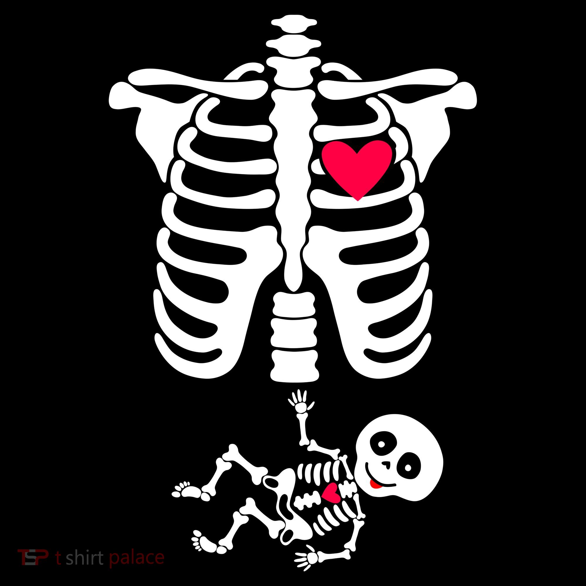 Pregnant Skeleton Ribcage with Baby Costume Women's Hoodie