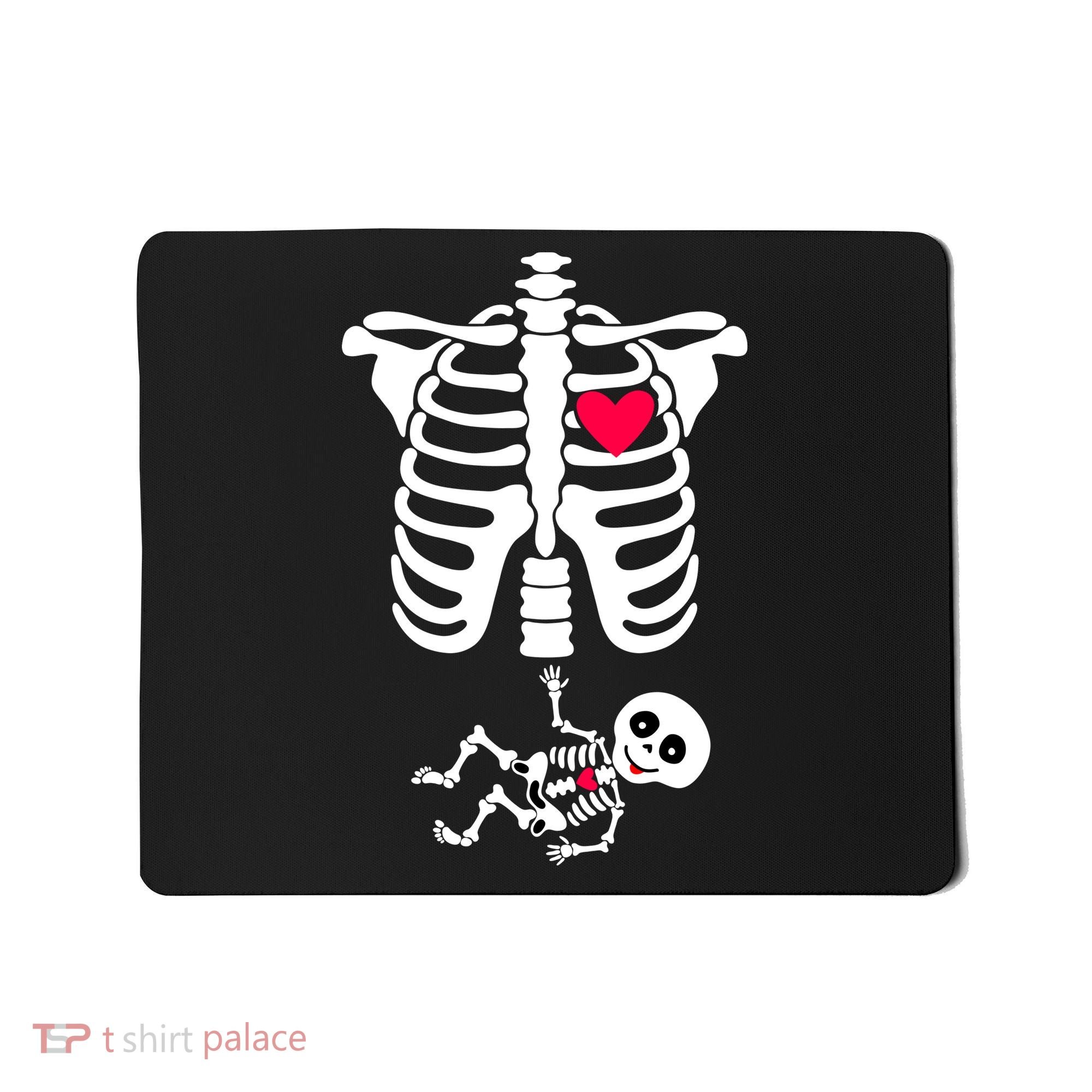 Pregnant Skeleton Ribcage with Baby Costume Mousepad