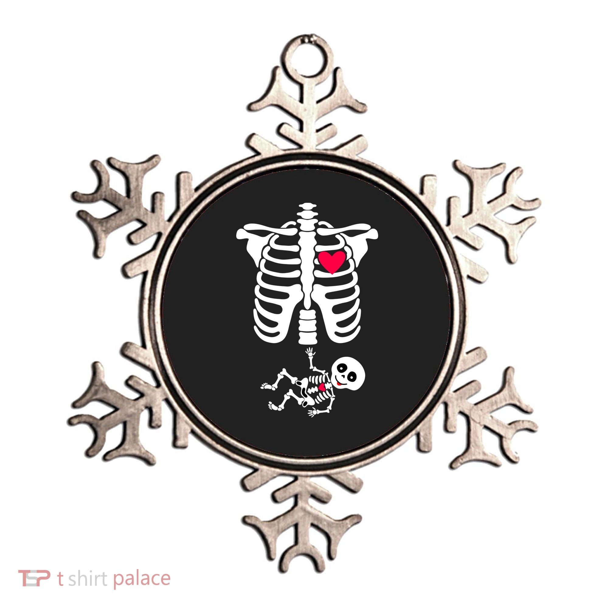 Pregnant Skeleton Ribcage with Baby Costume Ornament
