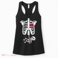 Pregnant Skeleton Ribcage with Baby Costume Women's Tank Top thumb 0